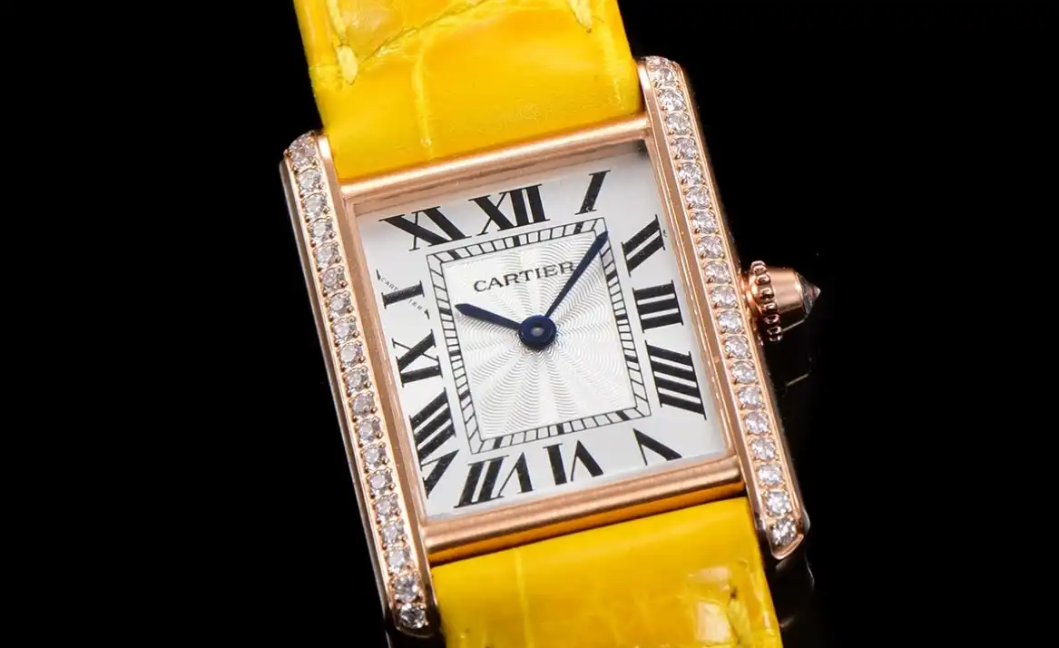 Cartier - Tank Louis 22mm Yellow Dia YG LE White Dial F1F Quartz