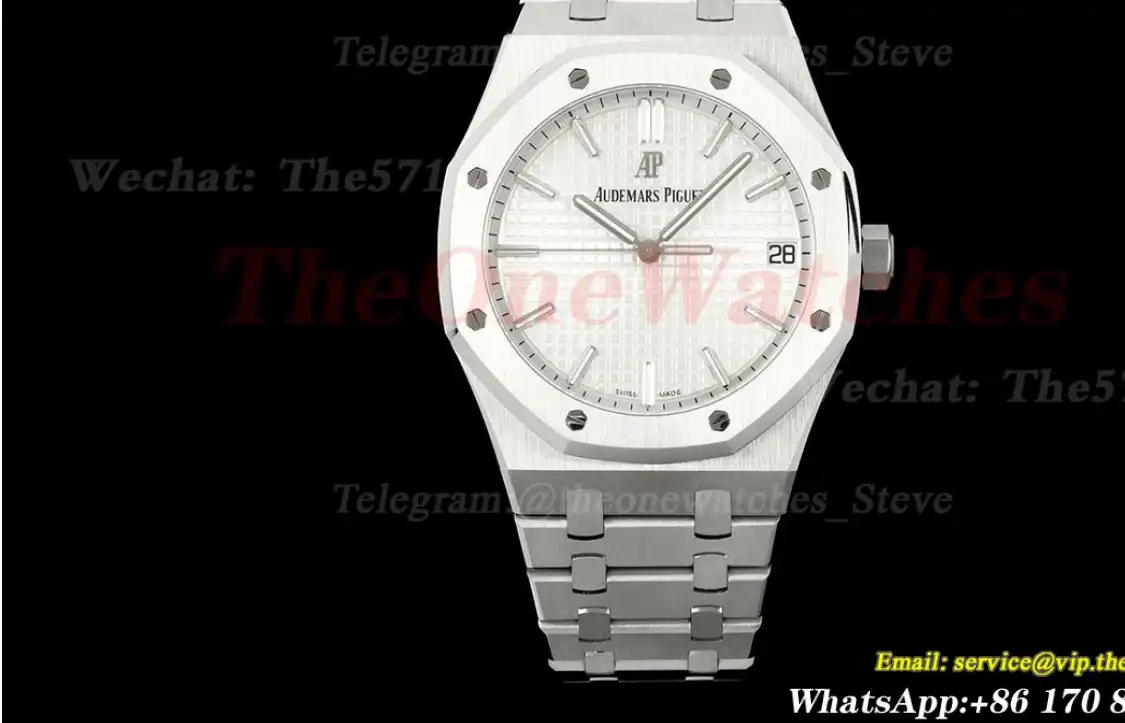 Royal Oak 15500 41mm SS SS White Dial TKF A4302 Super Clone