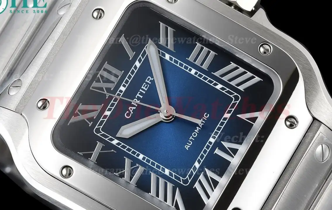 Santos De Cartier 35mm SS SS Blue Dial BVF MY9039