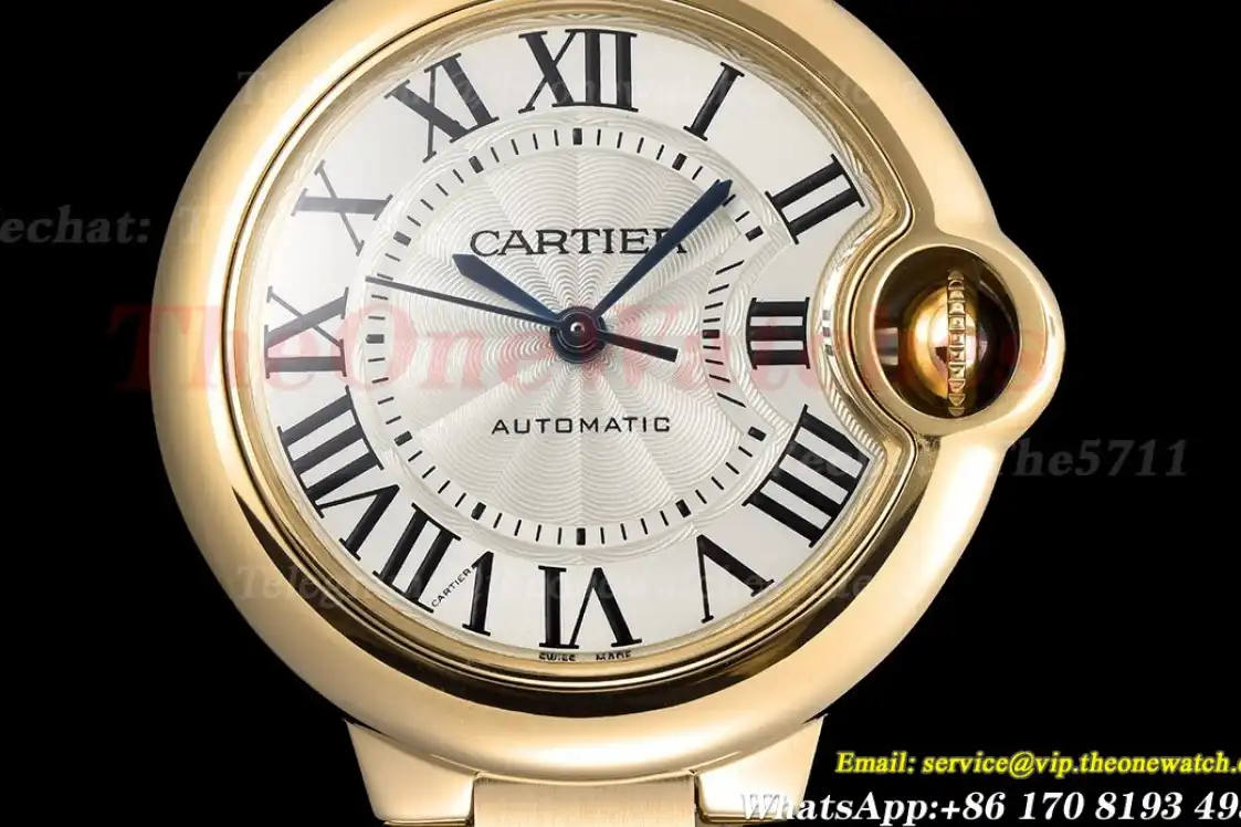 Ballon Bleu De Cartier 33mm YG YG White Rmn Oyster GDF NH05