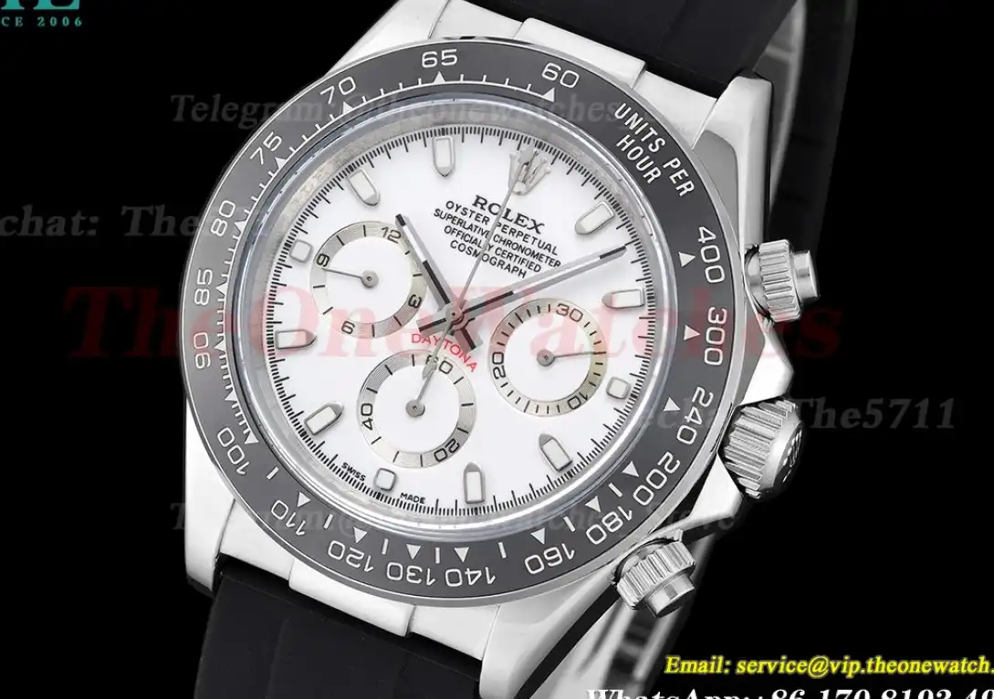 Daytona 40mm SS RU White Dial GDF A3836