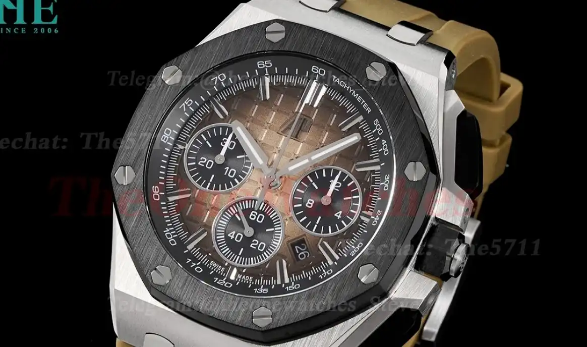 Royal Oak Offshore Chrono 43mm SS RU Brown Black APF A7750