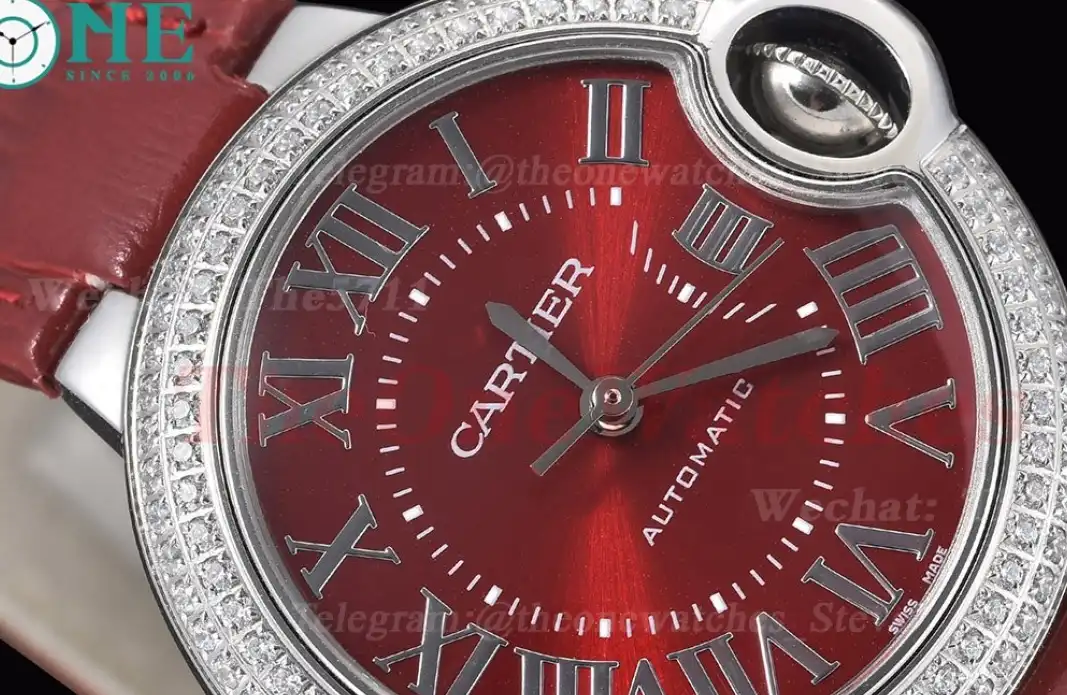 Ballon Bleu De Cartier 33mm Dia SS LE Red Dial GDF NH05