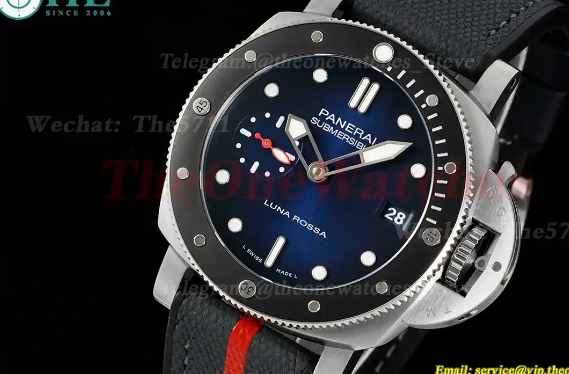 Submersible PAM1565 Luna Rossa 42mm SS RU Blue Dial VSF P900