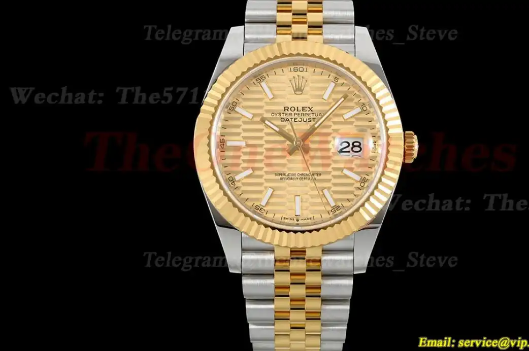 Datejust 126333 41mm Jub YG SS Gold Textured Stk EWEF A3235