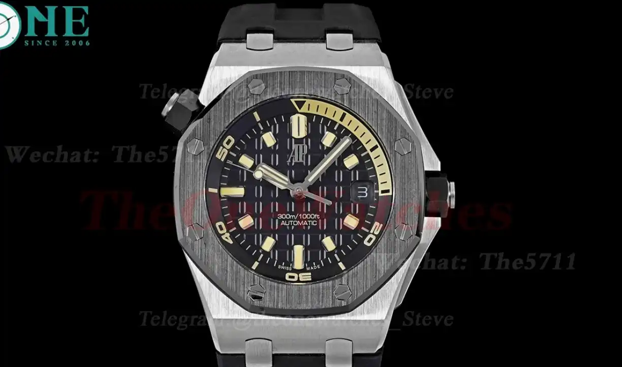 Royal Oak Offshore Diver 15720 42mm SS RU Black Stk APS A4308 Super Clone