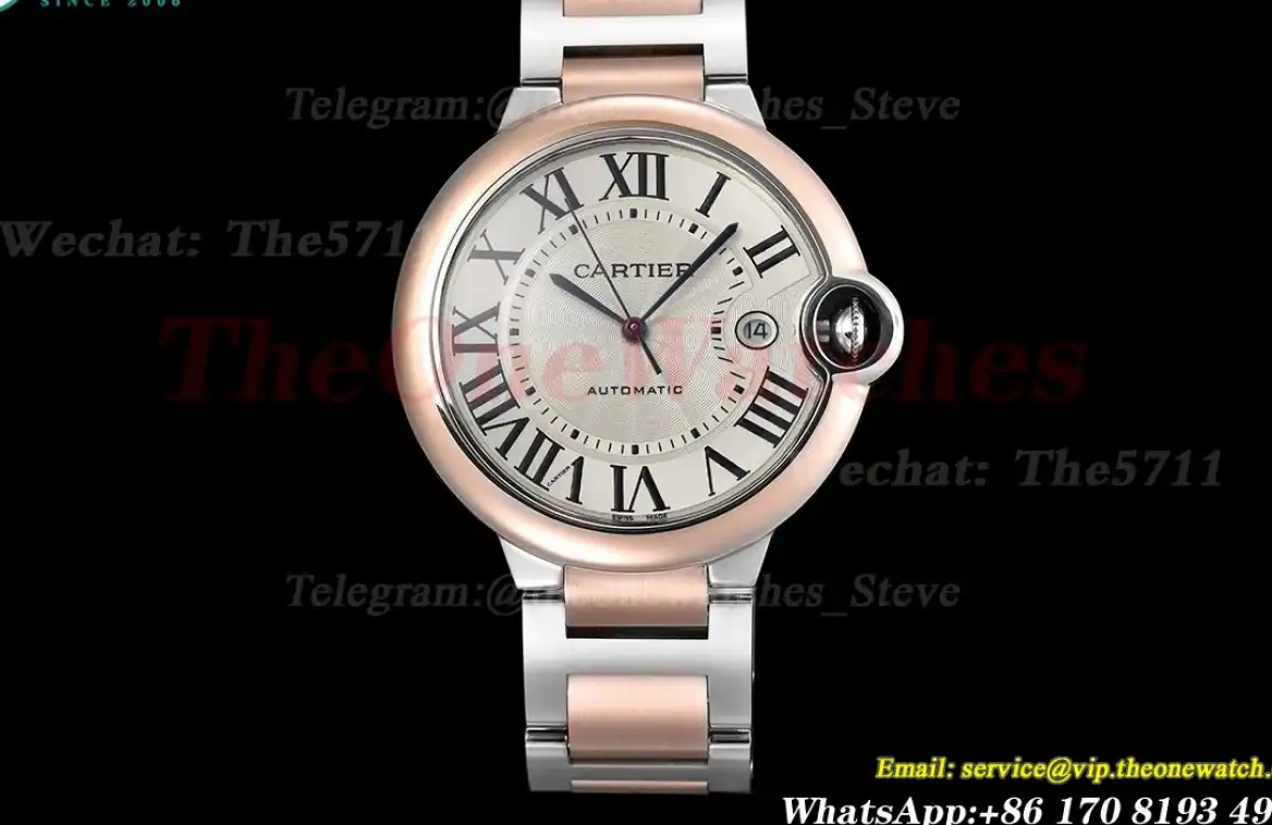 Ballon Bleu De Cartier 42mm RG SS White Rmn GDF MY8215