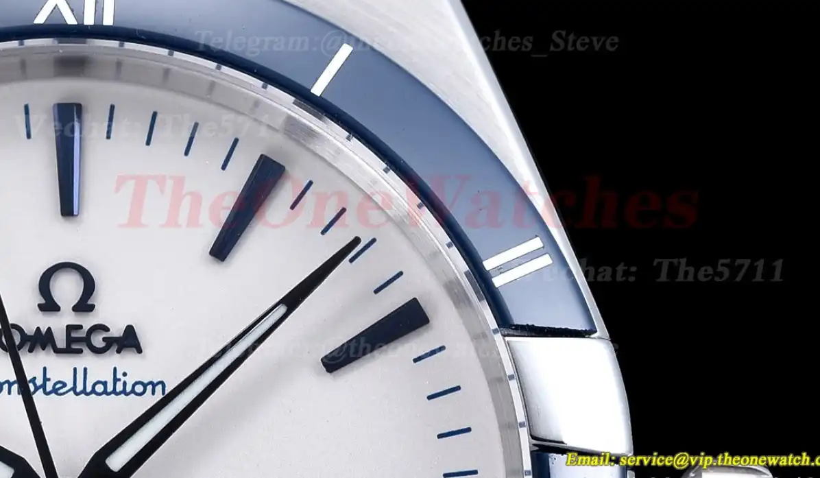 Constellation 41mm Blue Cer SS LE White Dial GDF MY8215