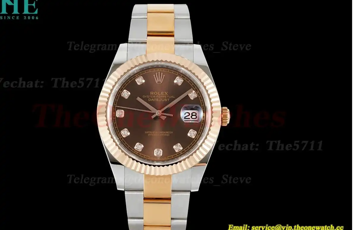 Datejust 126331 41mm Oys RG SS Brown Dia EWEF A3235