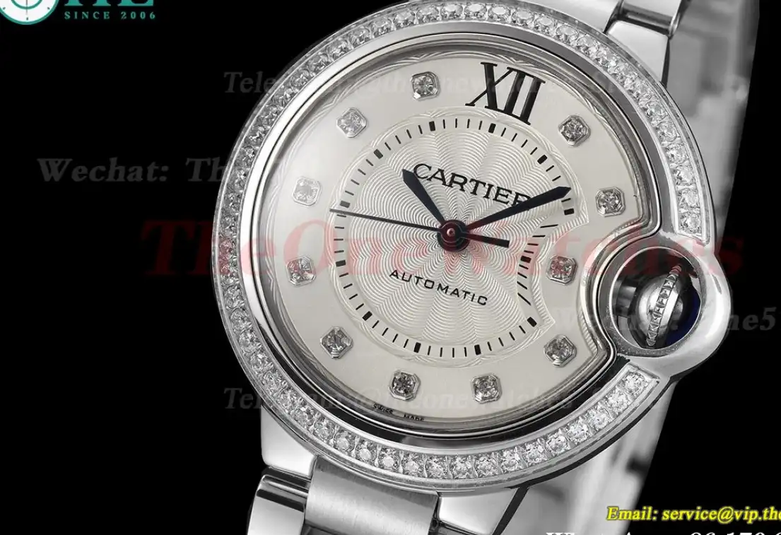 Ballon Bleu De Cartier 33mm SS SS Silver Dial GDF NH05