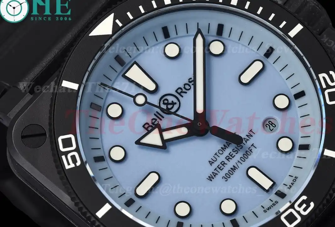 BR03-92 Diver Full Lum 42mm Cer RU Blue Dial M+F A2892