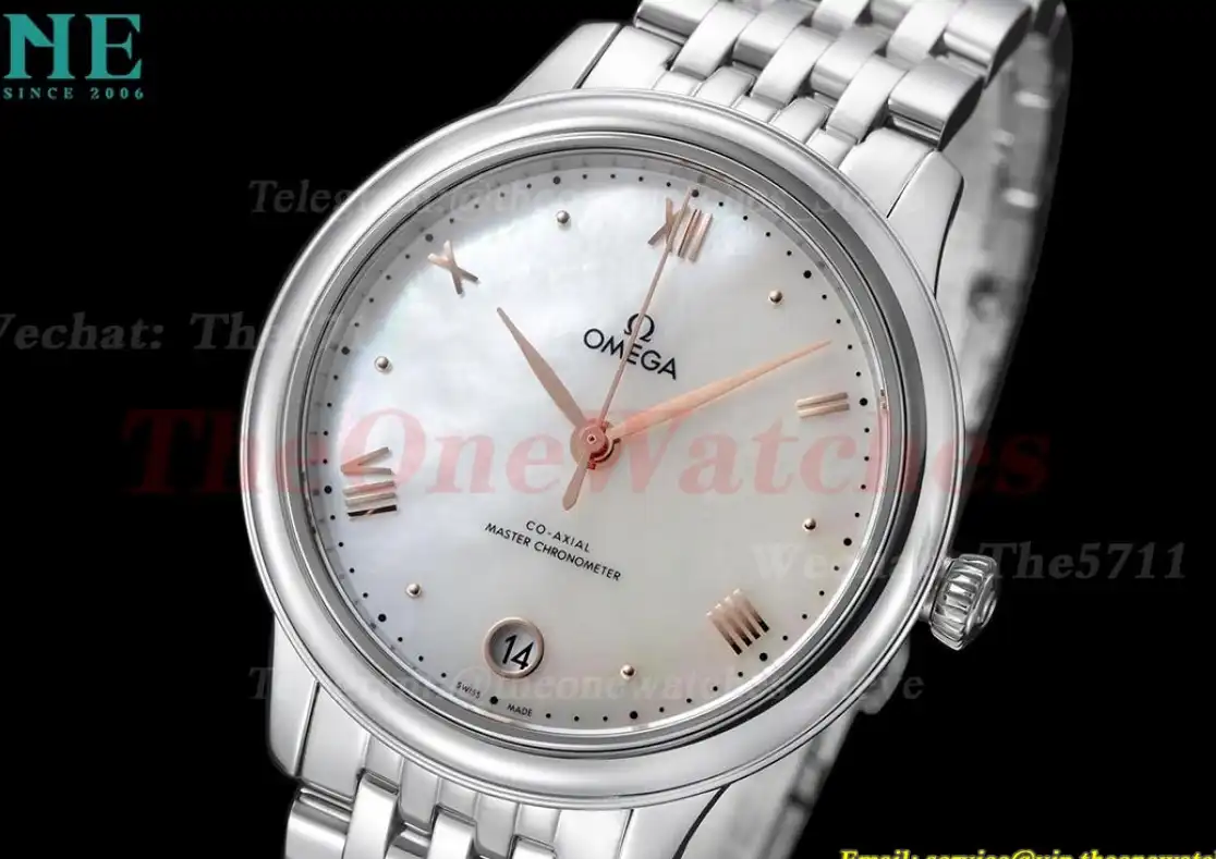 De Ville Prestige Ladies 34mm SS SS White Mop Dial VSF A8800