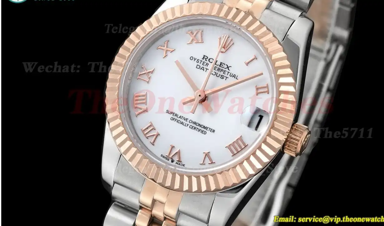 Datejust 28mm RG SS Rose White Rmn GDF MY8215