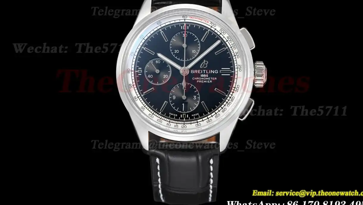 Premier Chronograph 42mm SS LE Black Dial BLSF A7750