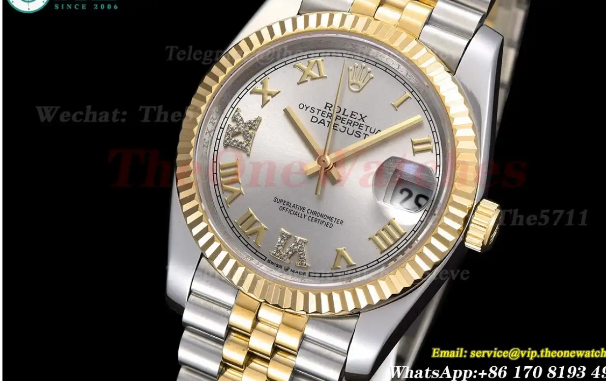 Datejust 126233 36mm Jub SS YG Silver Rmn GDF MY8215