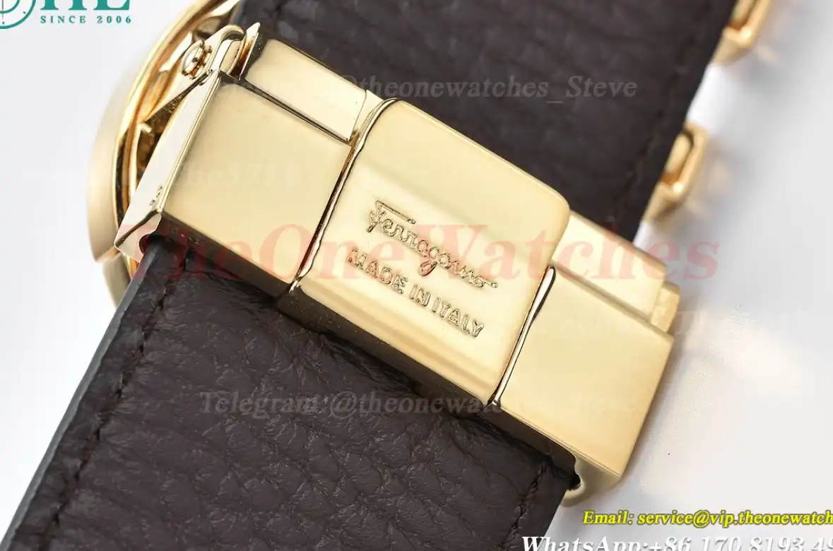 YG Brass Buckle on Black Brownish Leather Belt 3.5cm