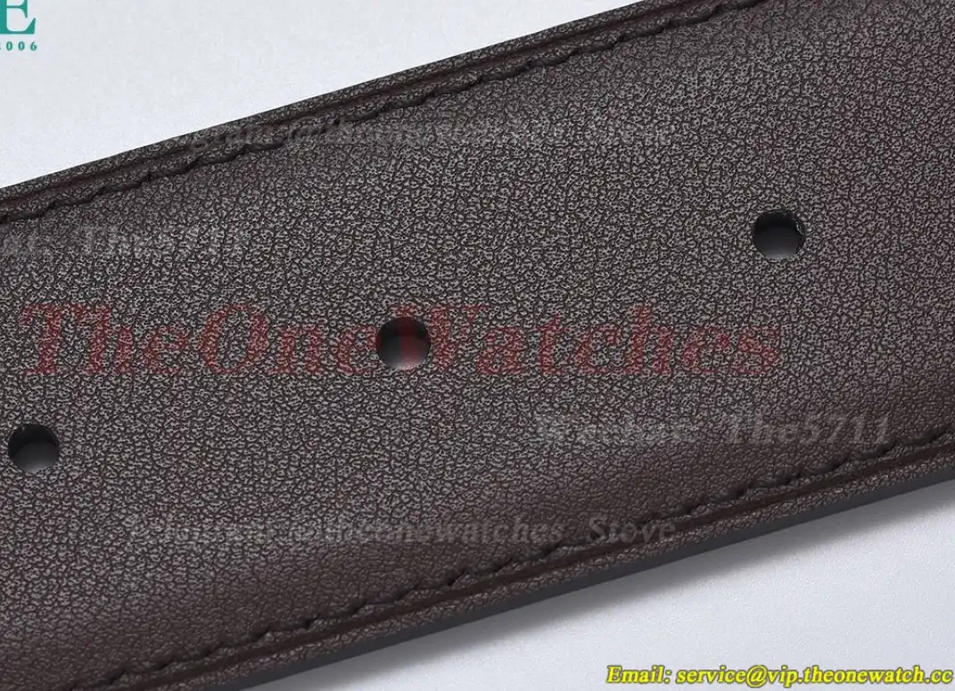 YG Hermes SS Buckle on Brown Black Leather Belt 3.8cm