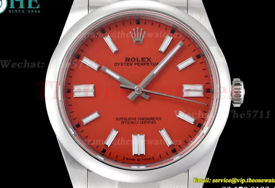 Oyster Perpetual 124300 41mm SS SS Red Dial VSF VS3230