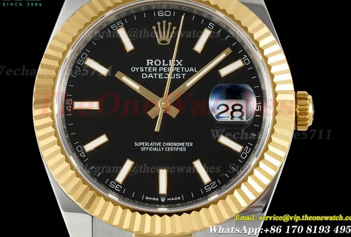 Datejust 126333 41mm Oys YG SS Black Stk EWEF A3235