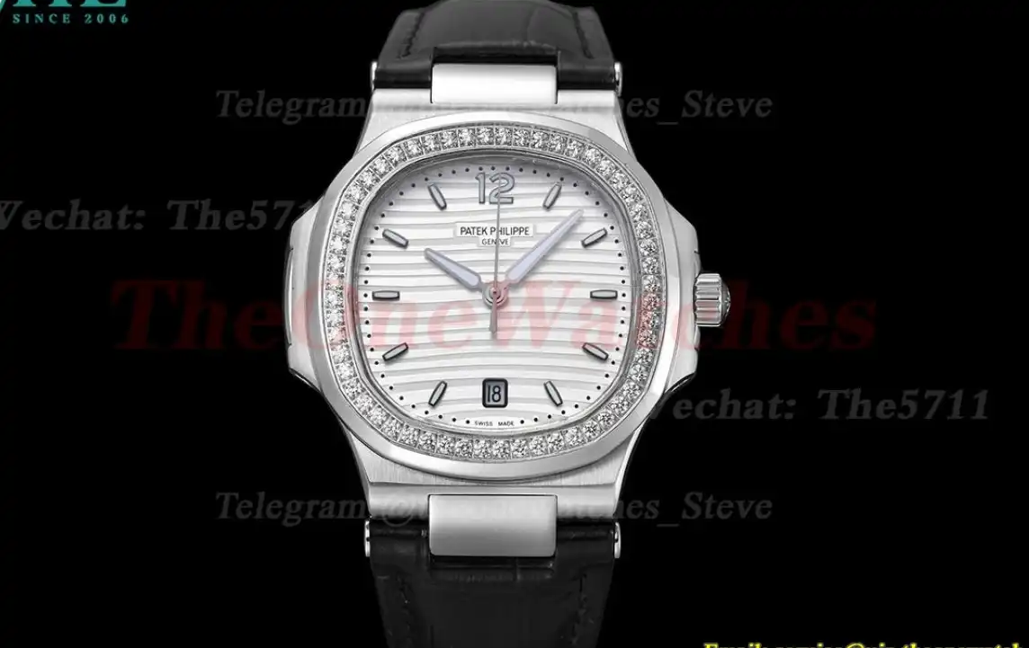 Nautilus 40mm Diamond SS LE White Textured Dial GDF MY8215