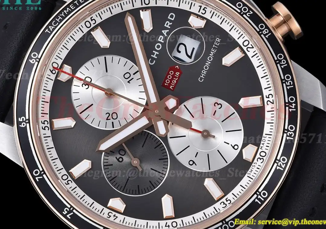 Mille Miglia Race 44mm RG LE Grey White Dial V7F A7750