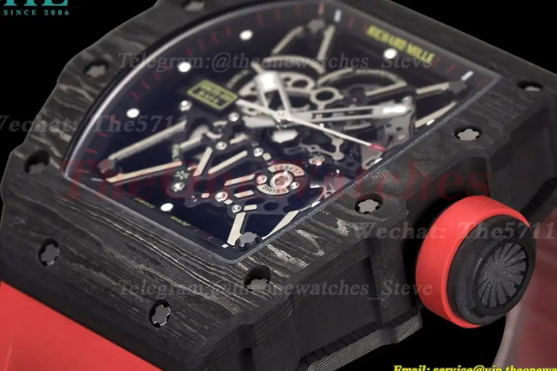 RM035-02 NTPT RU Skeleton Dial on Red Strap ZF V5 NH05A