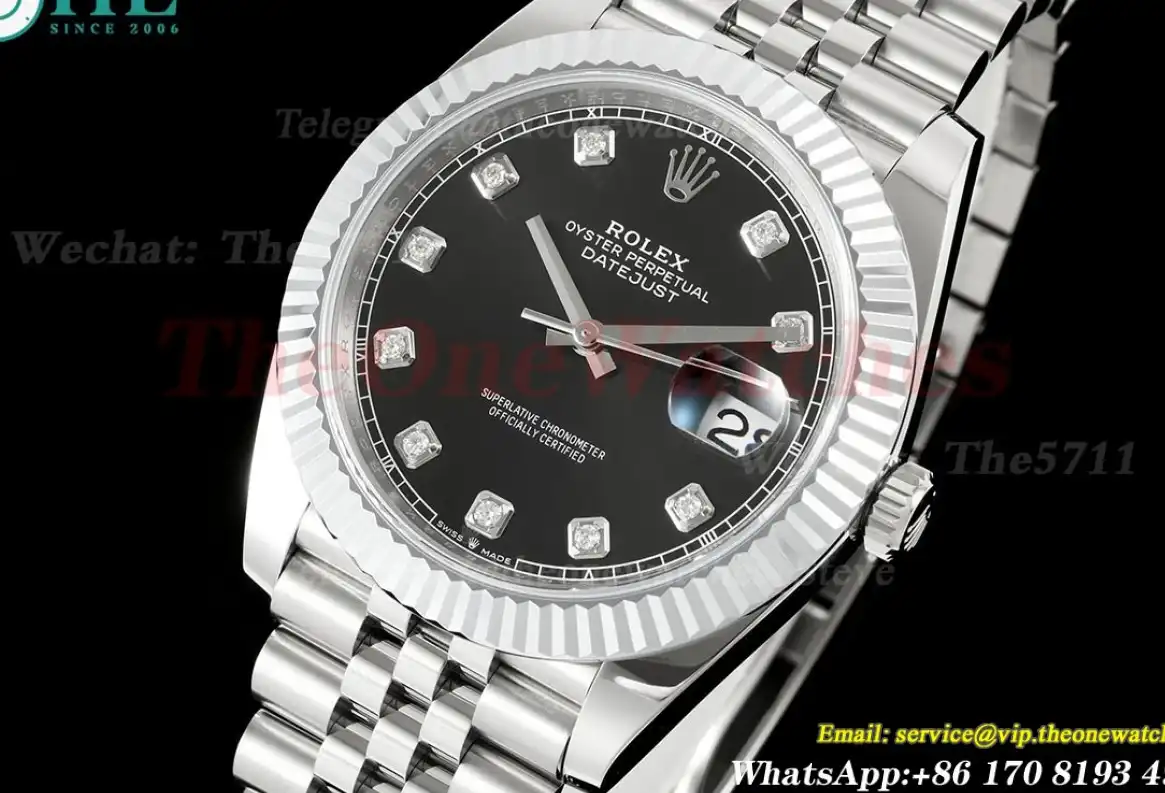 Datejust 126334 41mm Jub SS SS Black Dia JQF VR3235