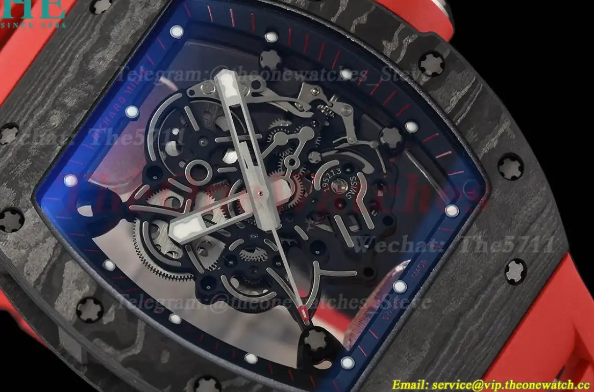 RM055 Red NTPT RU Skeleton Dial APS RMUL2 Super Clone