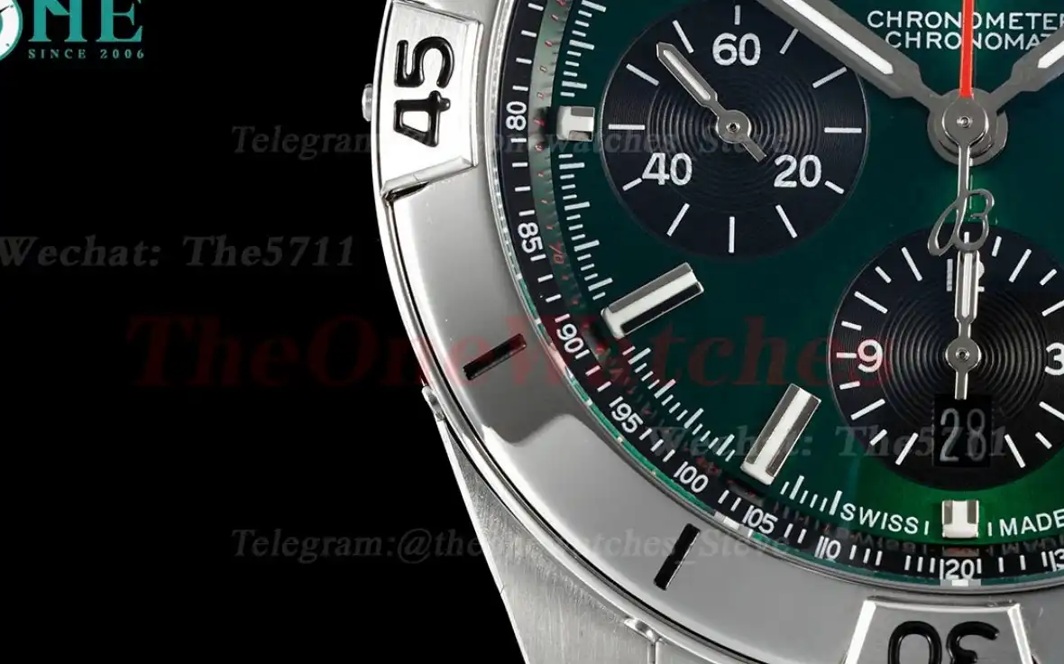 Chronomat B01 42MM SS SS Green Stk TF A7750