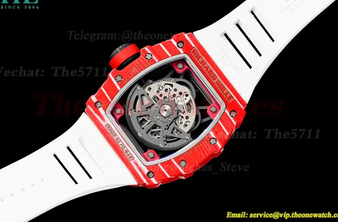 RM035-02 Carbon RU Skeleton Dial on White Strap ZF V5 NH05A