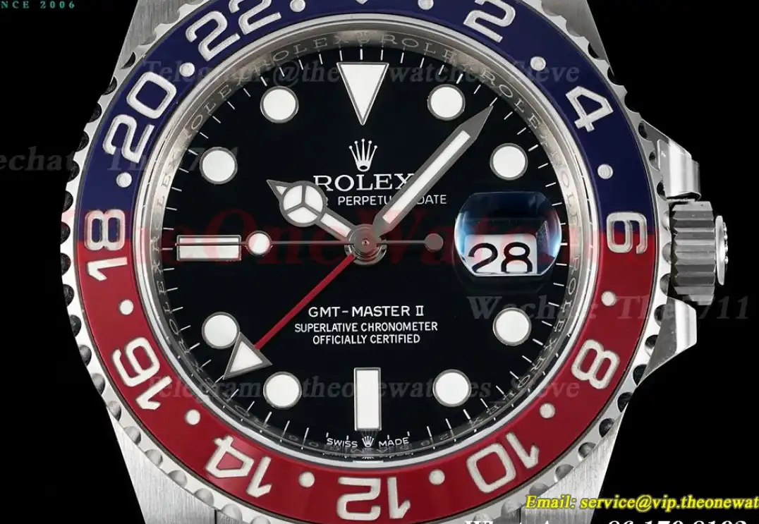 GMT Master II 126710 Pepsi Oys 40mm SS SS Black Dial EWEF VR3285