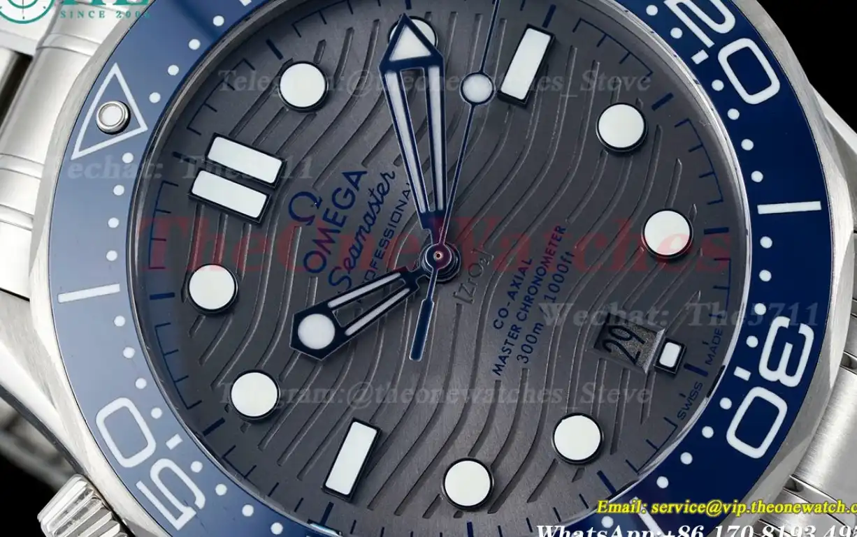 Seamaster 300m 42mm SS SS Grey Blue ZF A8800