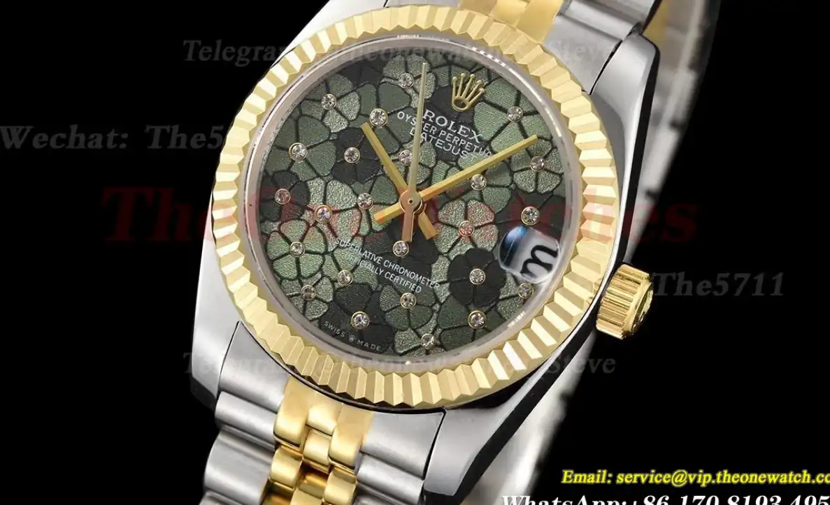 Datejust 31mm 278273 SS RG Green Flower Dial GDF MY8215