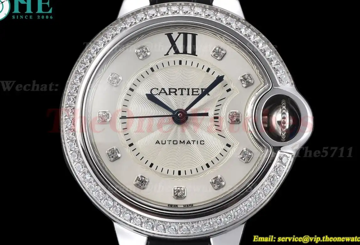 Ballon Bleu De Cartier 33mm Dia SS LE White Dia GDF NH05