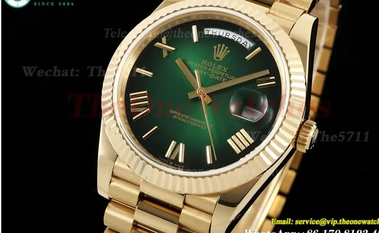 DayDate 228238 40mm YG YG Gradient Green Dial QF V5 A2836(Gain Weight)