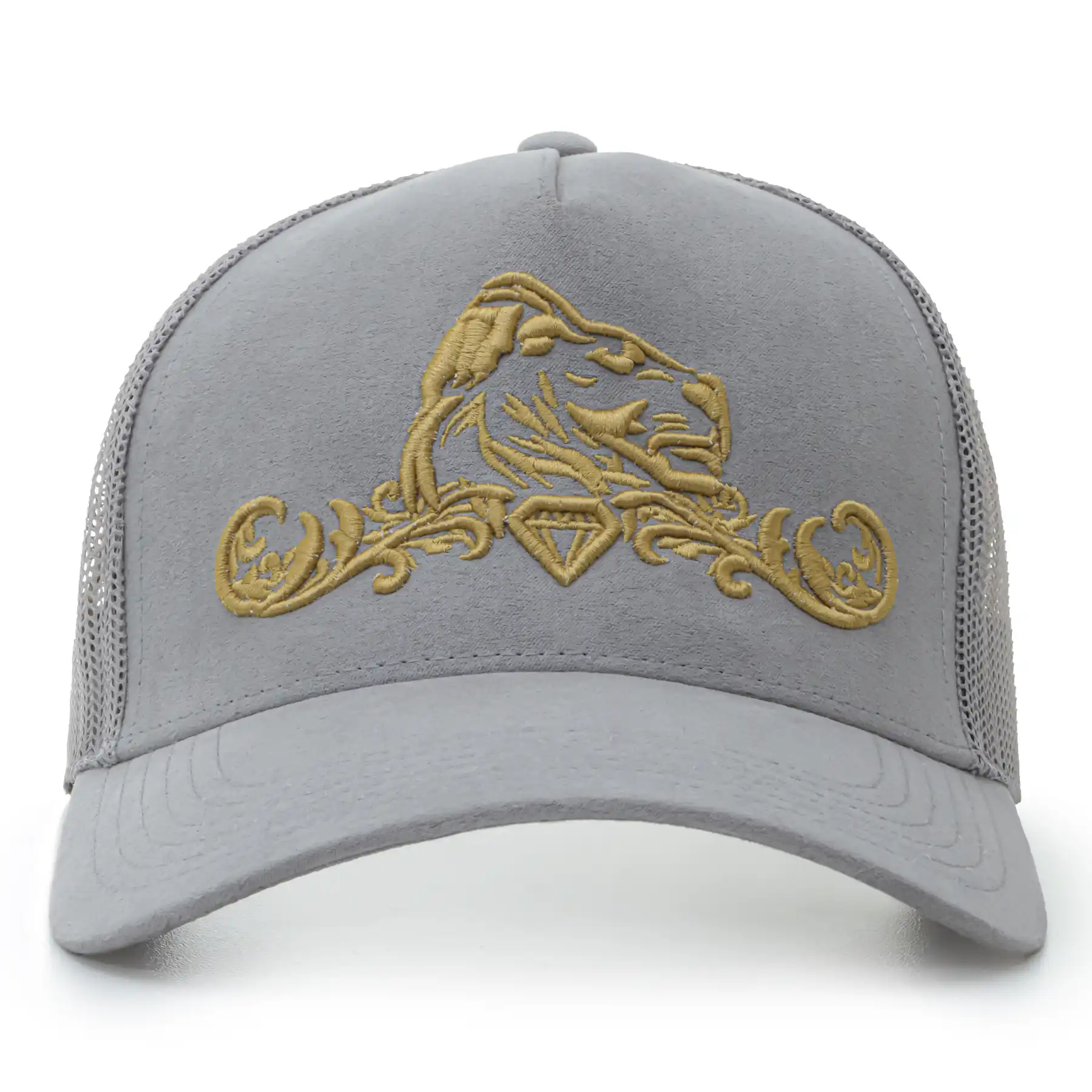 Presitigious Jewellers Trucker Cap – Gold   Grey