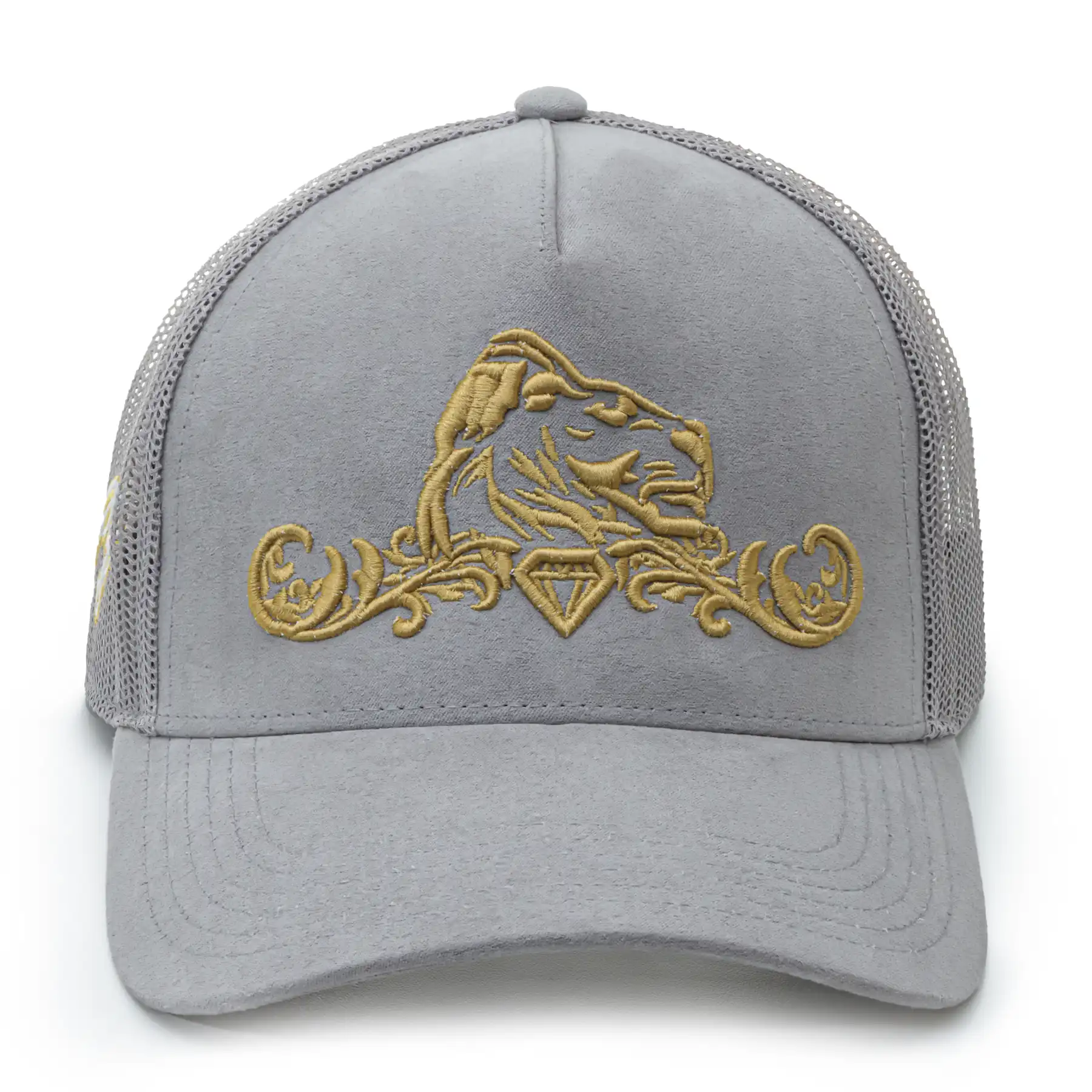 Presitigious Jewellers Trucker Cap – Gold   Grey