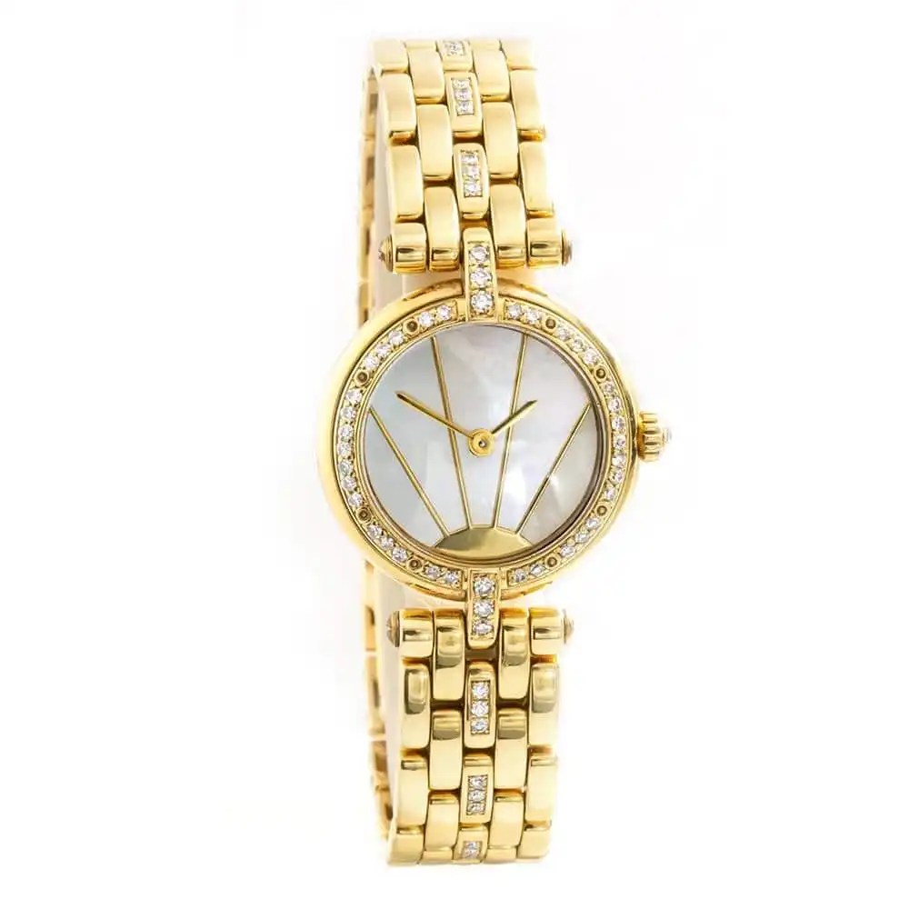 Cartier Panthere Vendome Rare Mother Of Pearl Dial With Diamond Set