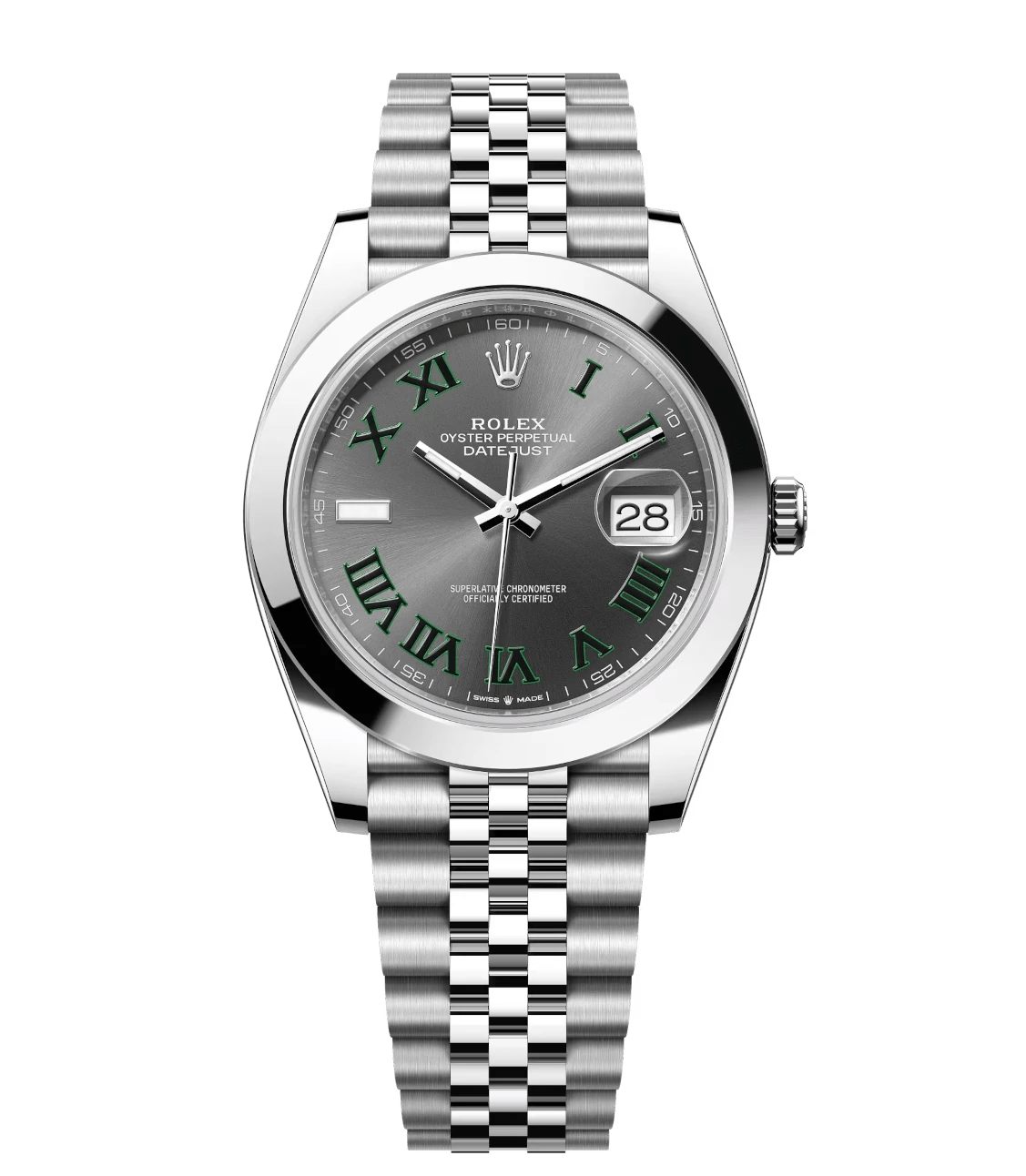 Refined Rolex Datejust 41 Oyster Perpetual Oystersteel slate dial Jubilee band Reference 1665