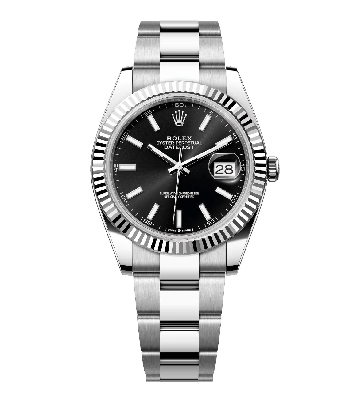 Rolex Datejust 41 Oyster Perpetual Oystersteel and white gold bright black dial Oyster band Reference StreetReady 1601