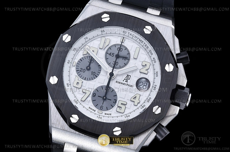 Firstbag AP ROO Chronograph CER SS RU Wht Num APF 7750 Mod