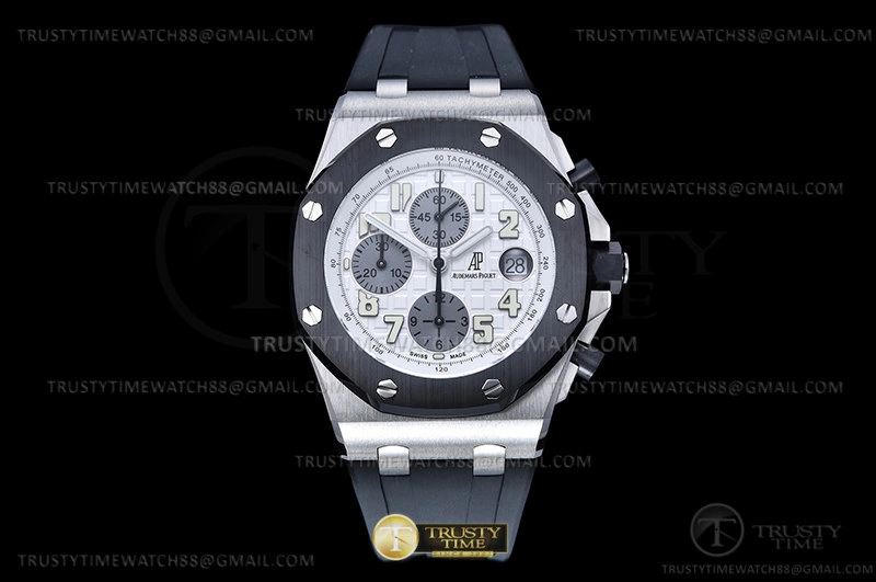 AP ROO Chronograph CER SS RU Wht Num APF 7750 Mod