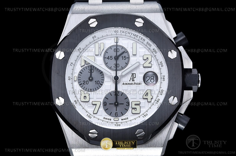 Firstbag AP ROO Chronograph CER SS RU Wht Num APF 7750 Mod