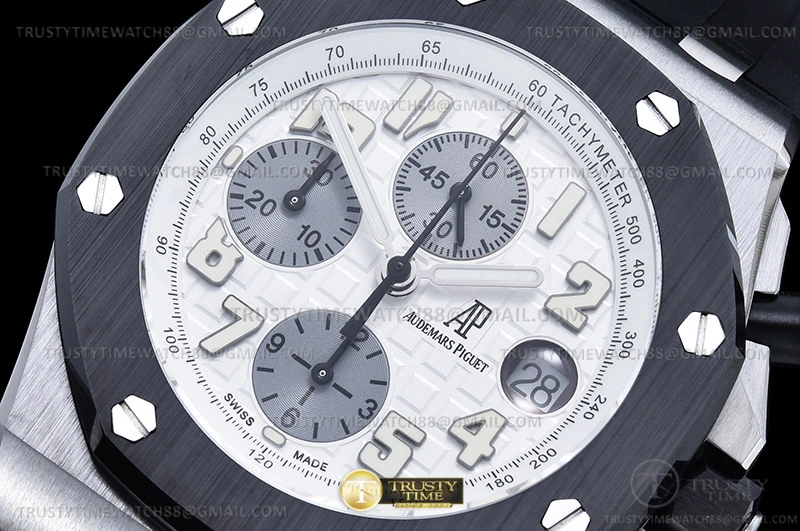 Firstbag AP ROO Chronograph CER SS RU Wht Num APF 7750 Mod