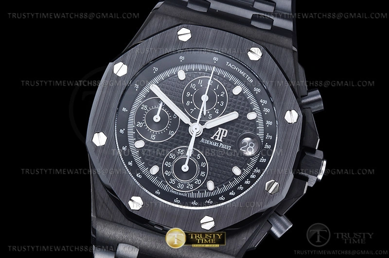 Rep AP ROO Chronograph DLC DLC Black Dot APF 7750 Mod