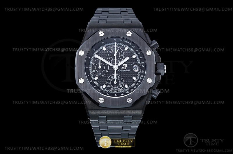AP ROO Chronograph DLC DLC Black Dot APF 7750 Mod
