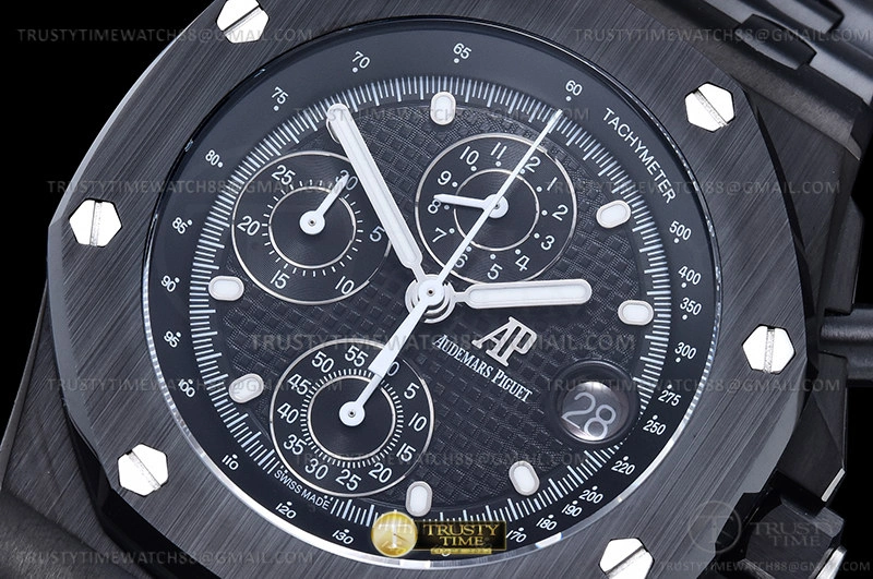 Rep AP ROO Chronograph DLC DLC Black Dot APF 7750 Mod