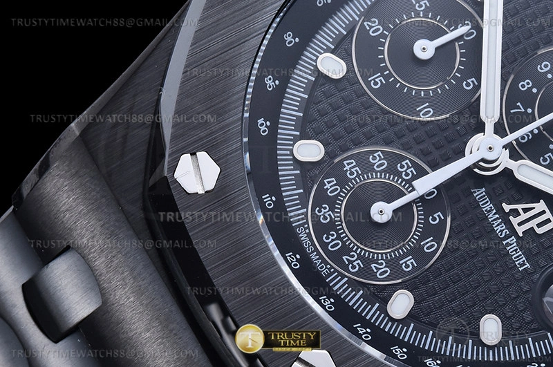 Rep AP ROO Chronograph DLC DLC Black Dot APF 7750 Mod