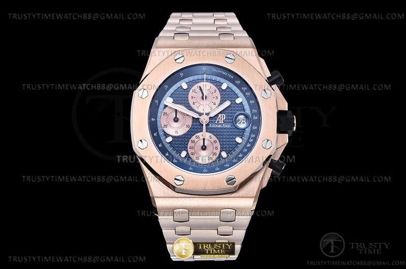 AP ROO Chronograph RG RG Blue Dot APF A3126 Mod