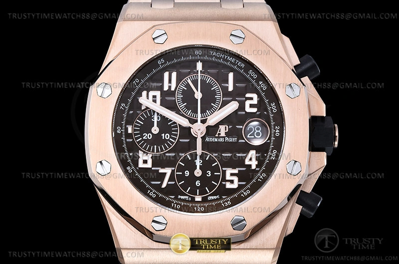 AP ROO Chronograph RG RG Brown Num APF A3126 Mod